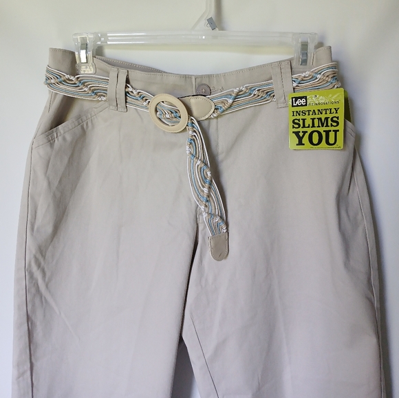 Lee Just Below The Waist Womens Capri Size 14 Petite Color Sand - Picture 6 of 14